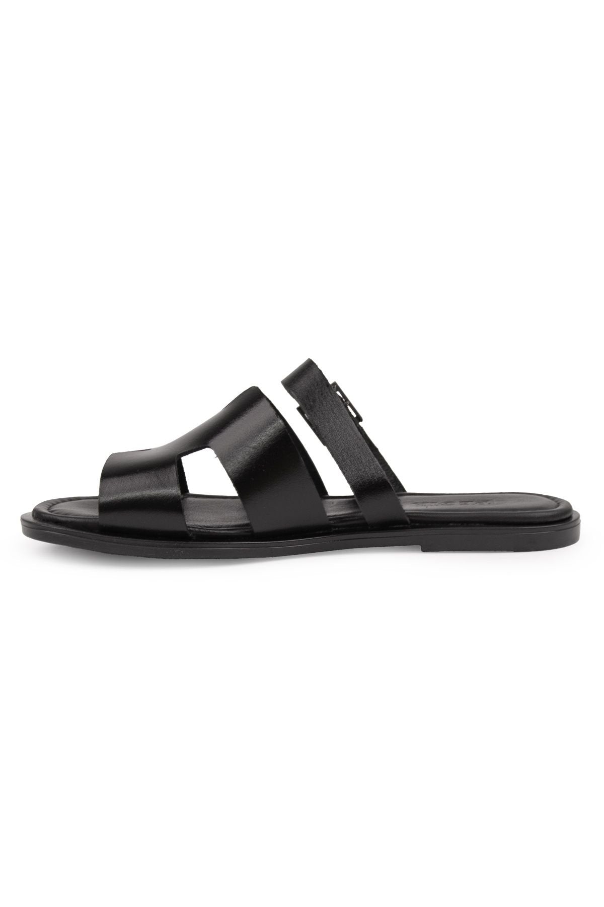 Pegia Genuine Leather Women's Slippers DG6056  - Black