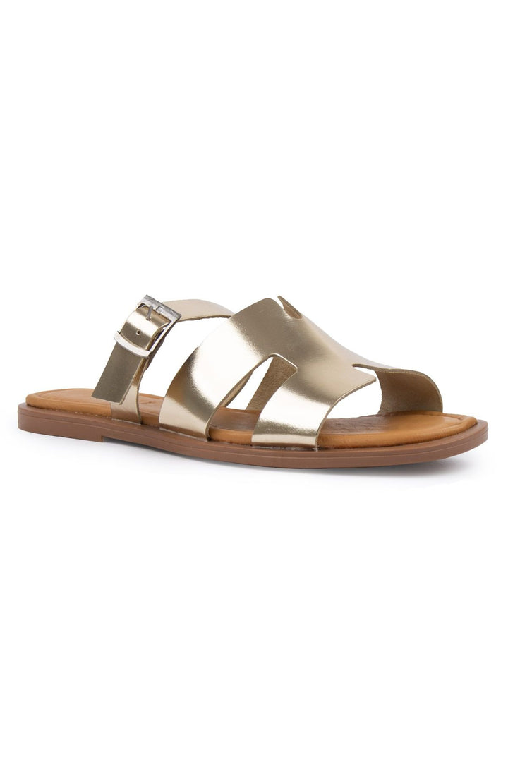 Pegia Genuine Leather Women's Slippers DG6056  - Gold