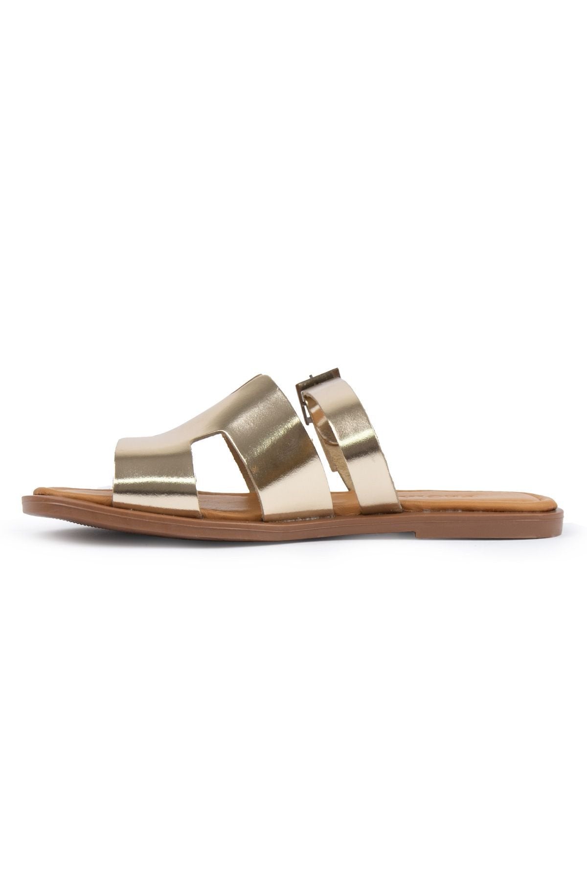 Pegia Genuine Leather Women's Slippers DG6056  - Gold