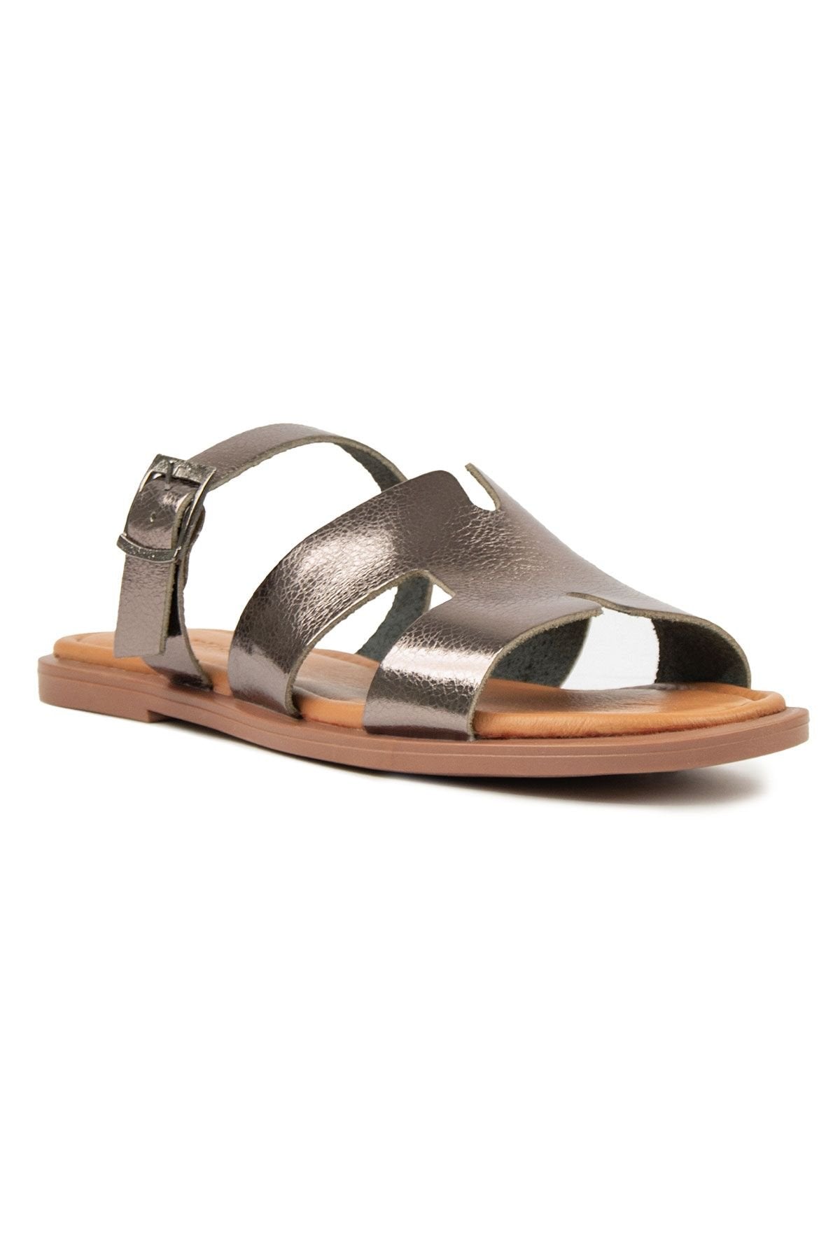 Pegia Genuine Leather Women's Slippers DG6056  - Platinum