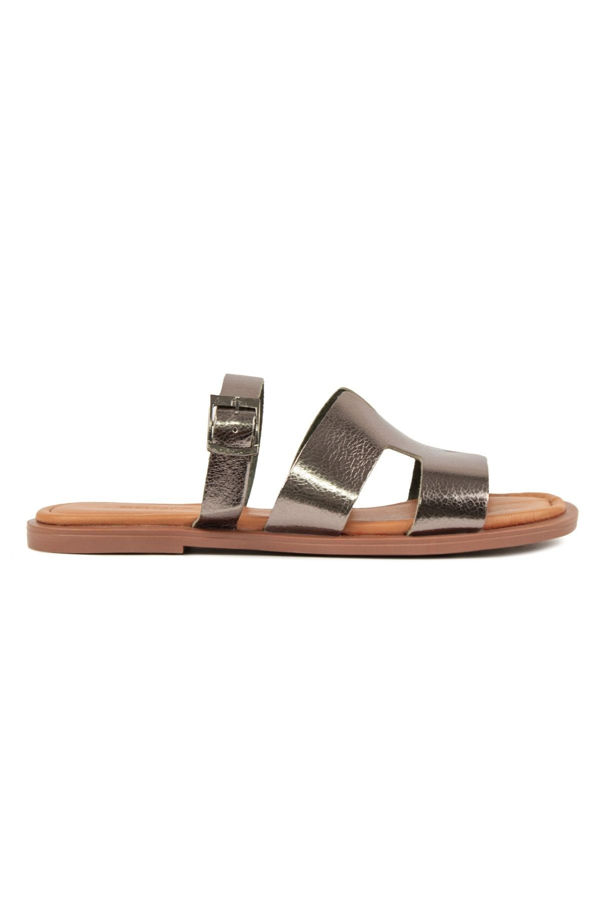 Pegia Genuine Leather Women's Slippers DG6056  - Platinum