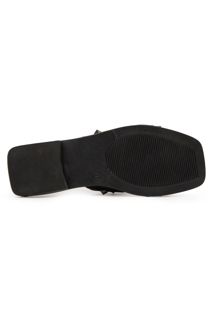 Pegia Leather Women's Slippers DG6057  - Black
