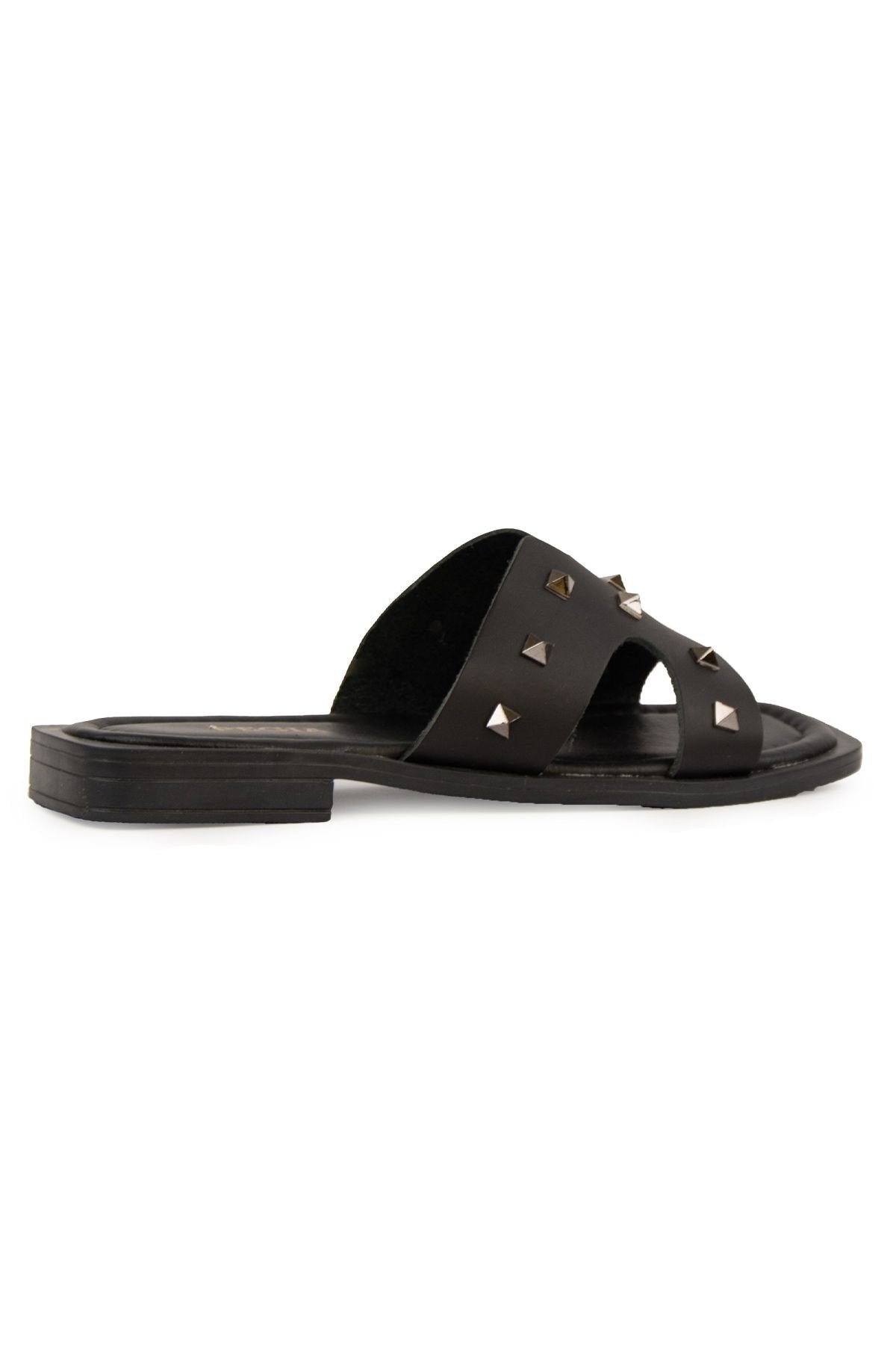 Pegia Leather Women's Slippers DG6057  - Black