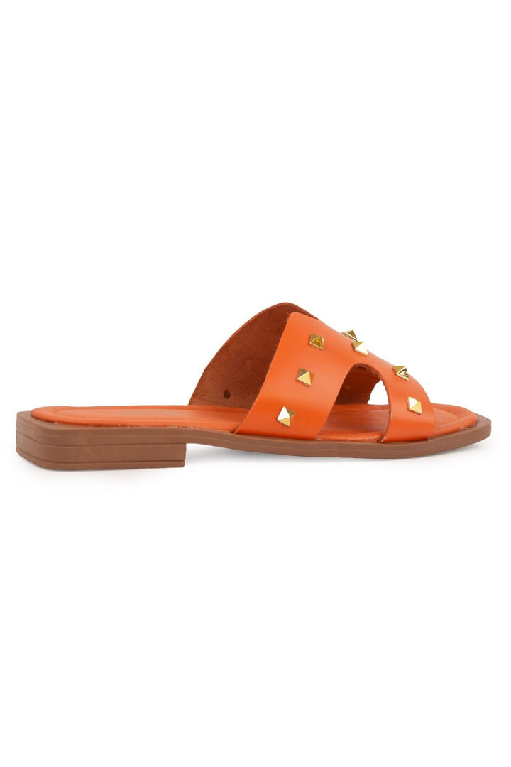 Pegia Leather Women's Slippers DG6057  - Orange