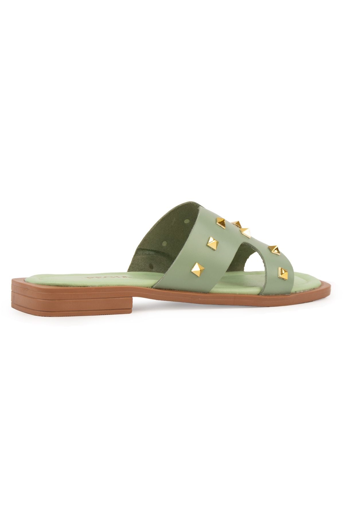Pegia Leather Women's Slippers DG6057  - Emerald