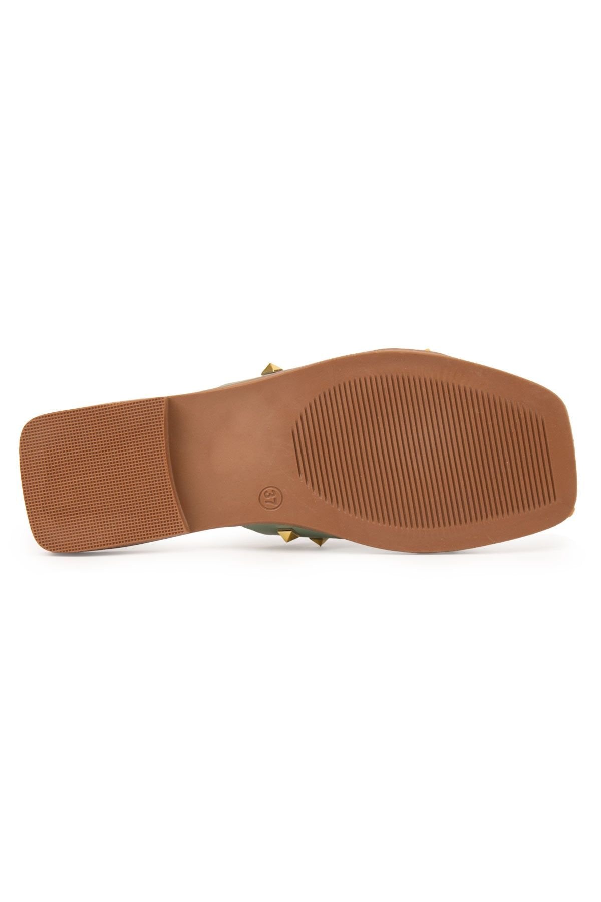 Pegia Leather Women's Slippers DG6057  - Emerald