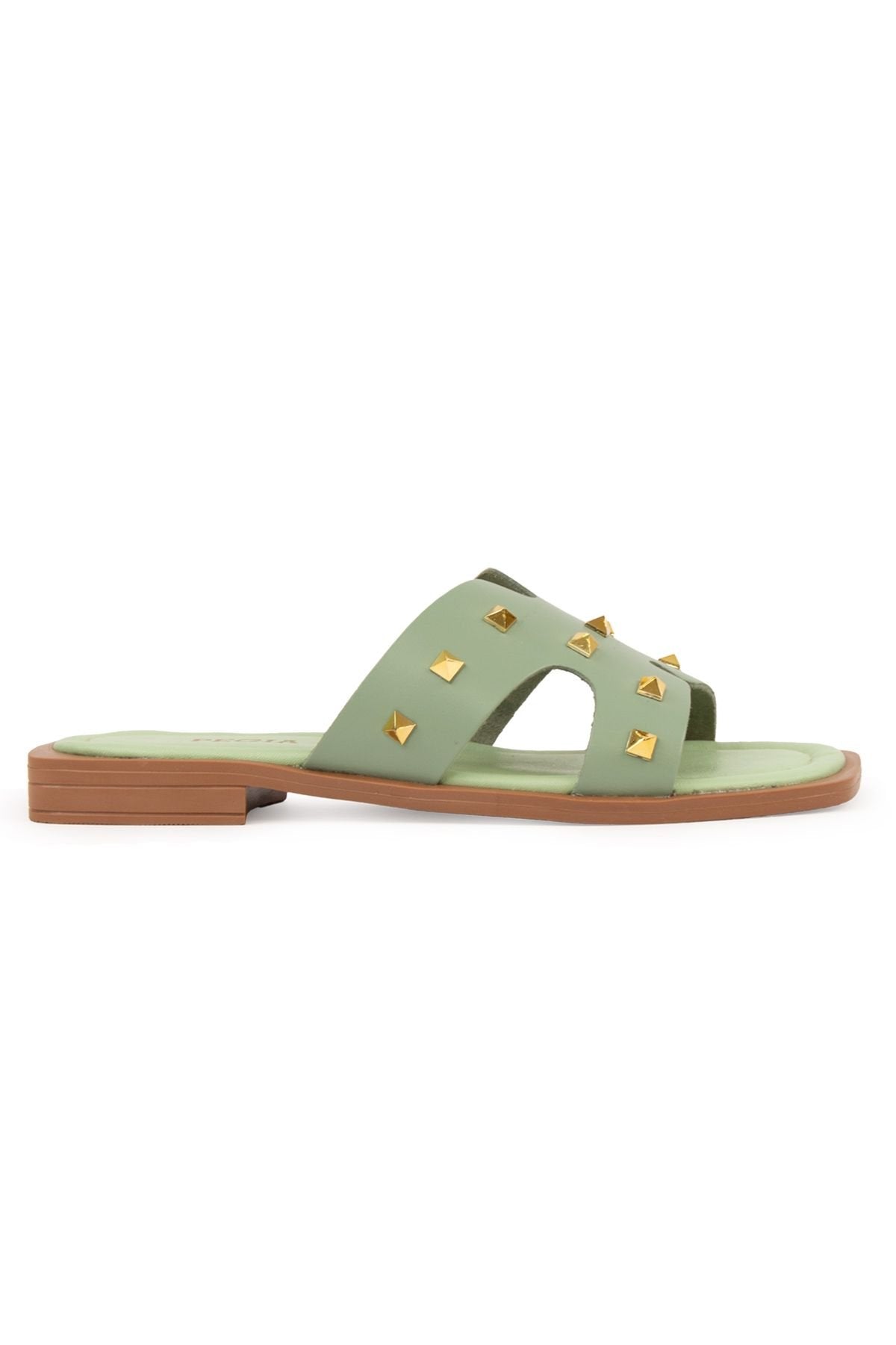 Pegia Leather Women's Slippers DG6057  - Emerald