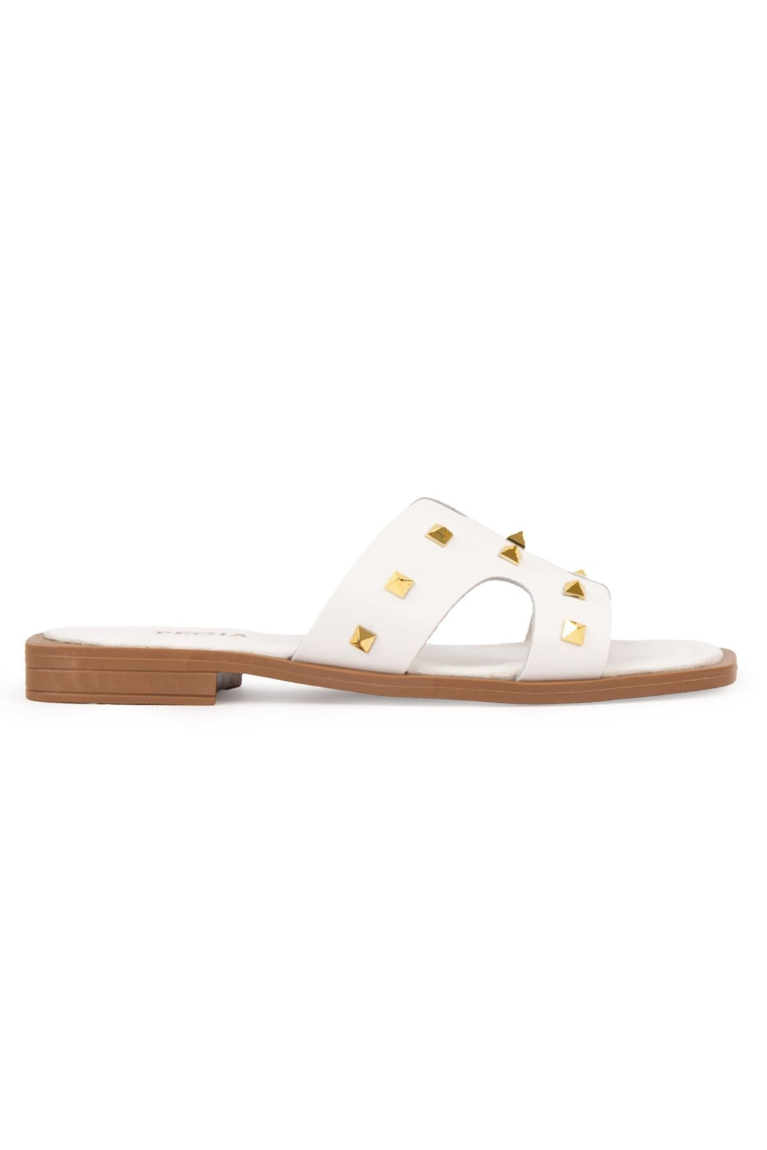 Pegia Leather Women's Slippers DG6057  - White