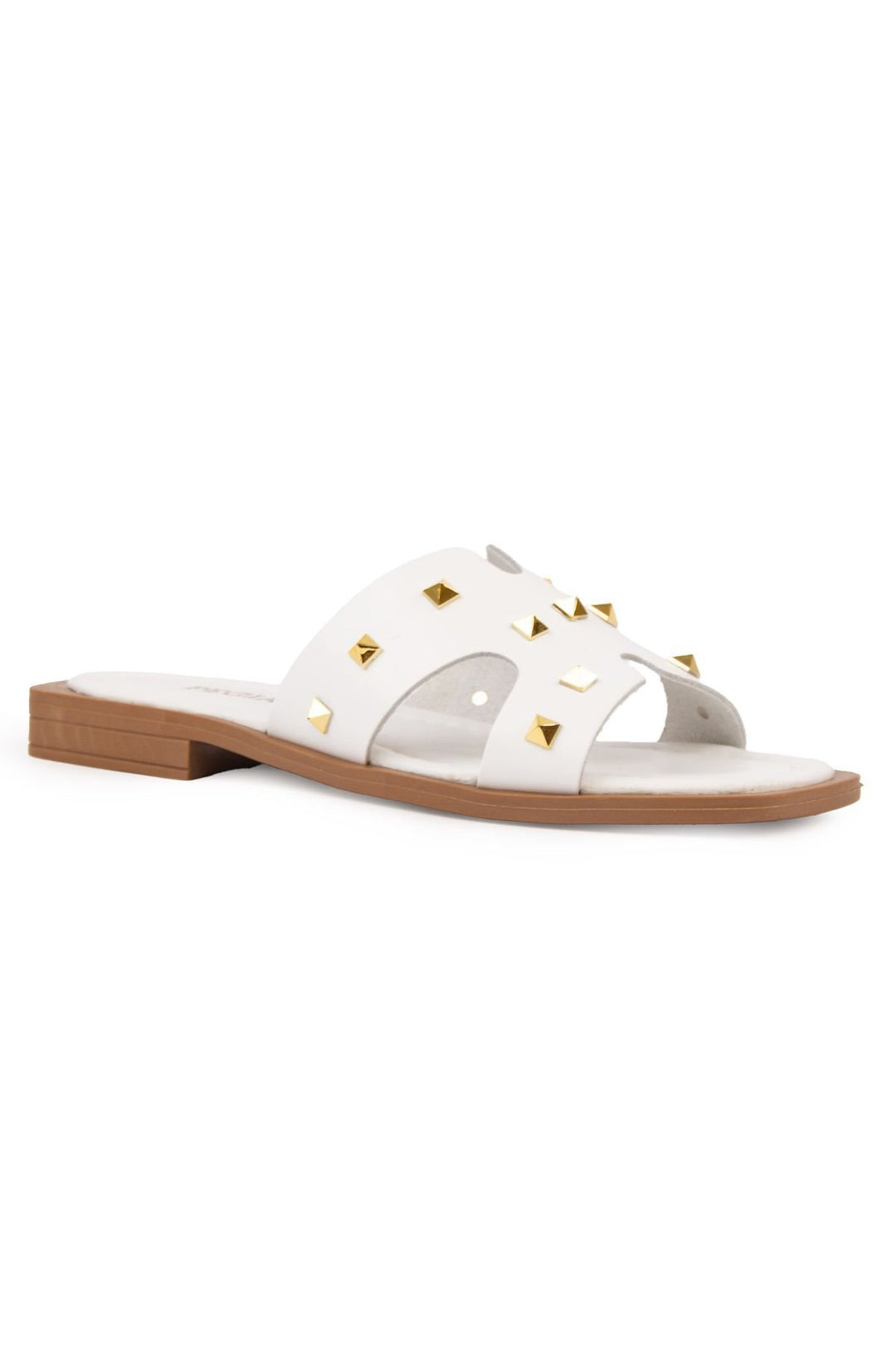Pegia Leather Women's Slippers DG6057  - White