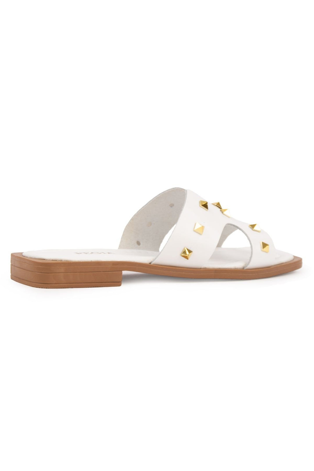 Pegia Leather Women's Slippers DG6057  - White