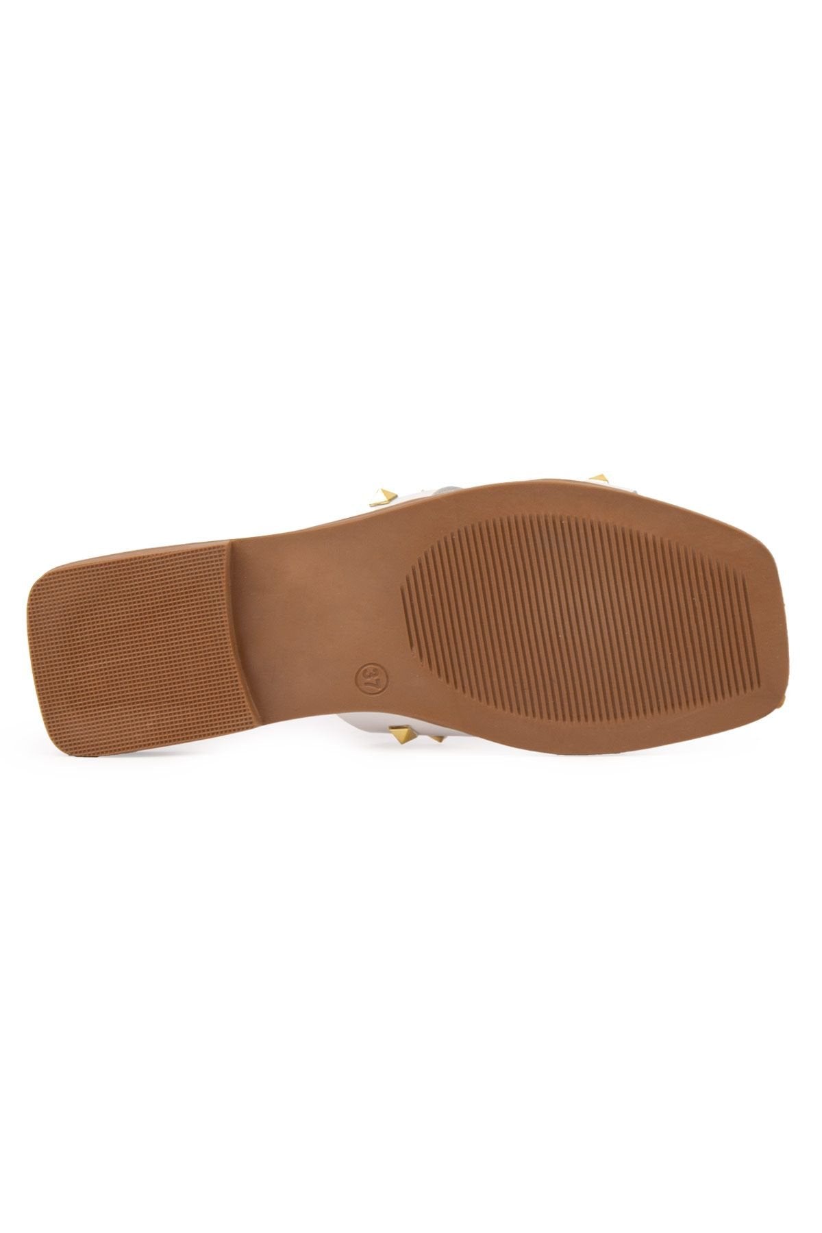 Pegia Leather Women's Slippers DG6057  - White