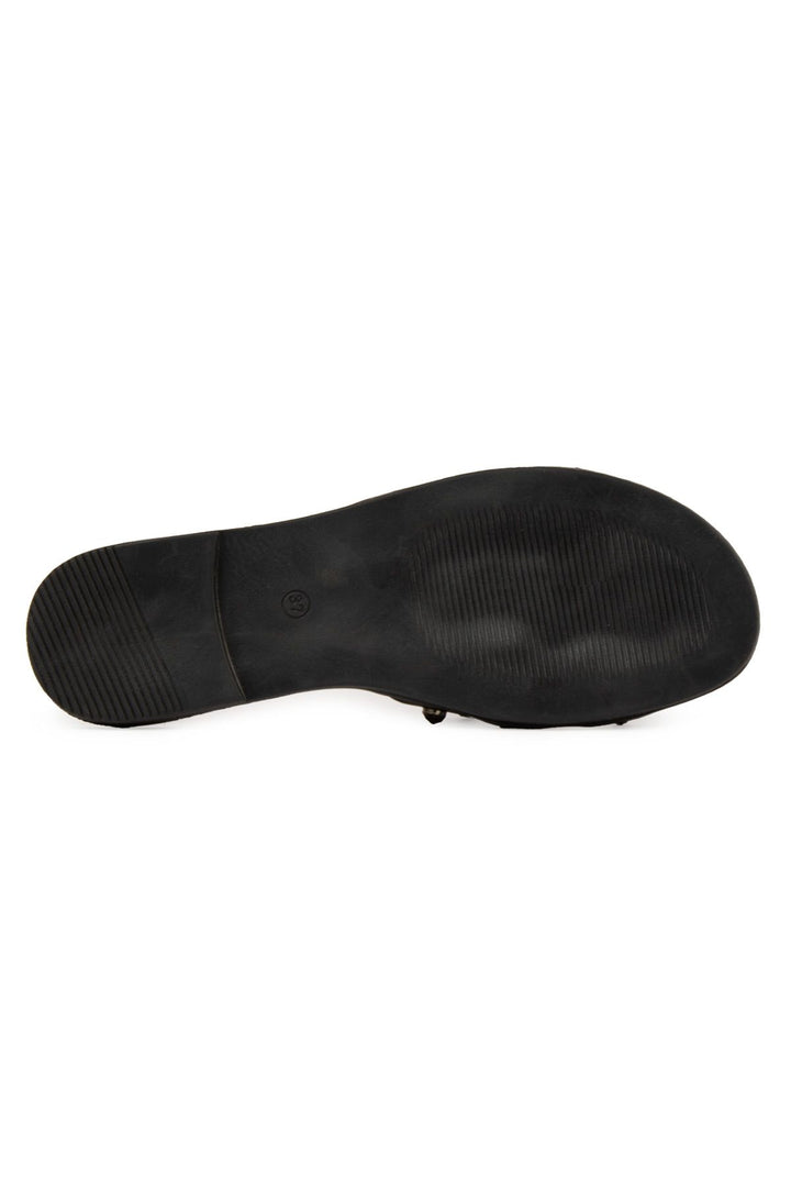 Pegia Leather Women's Slippers DG6058  - Black