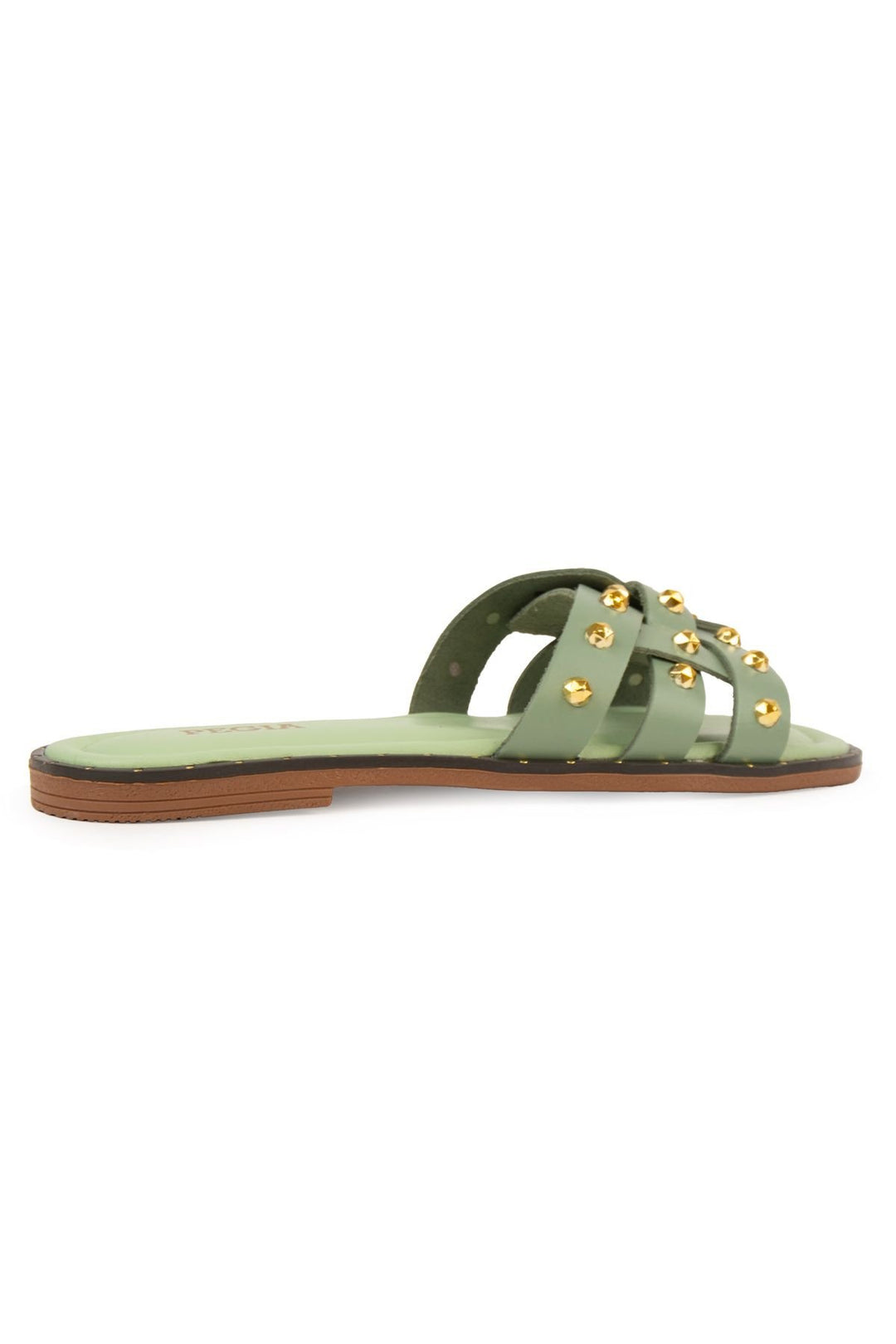 Pegia Leather Women's Slippers DG6058  - Emerald