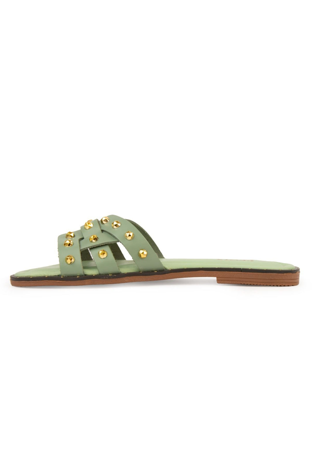 Pegia Leather Women's Slippers DG6058  - Emerald