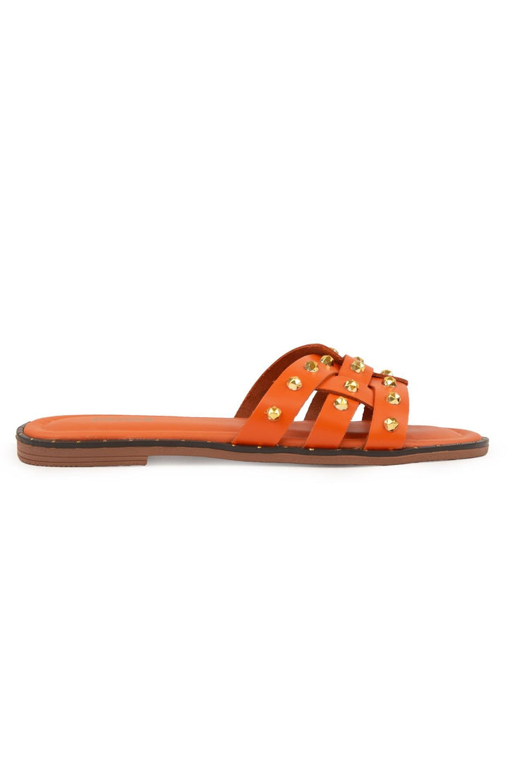 Pegia Leather Women's Slippers DG6058  - Orange
