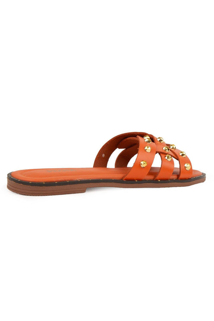 Pegia Leather Women's Slippers DG6058  - Orange
