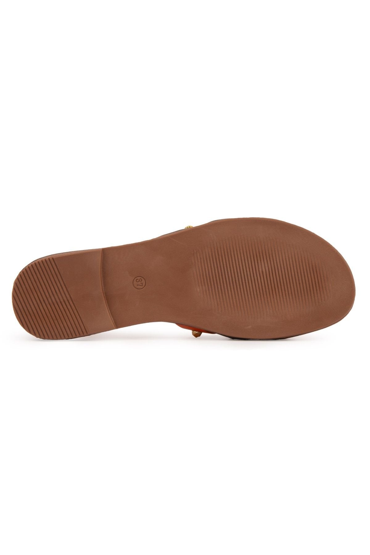 Pegia Leather Women's Slippers DG6058  - Orange