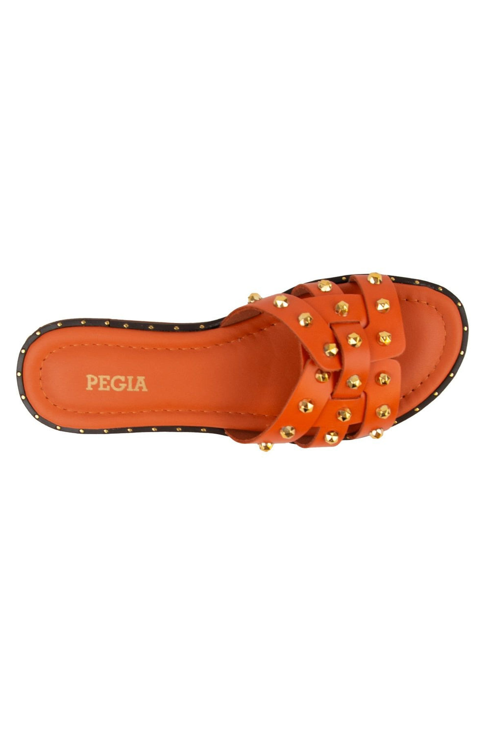 Pegia Leather Women's Slippers DG6058  - Orange