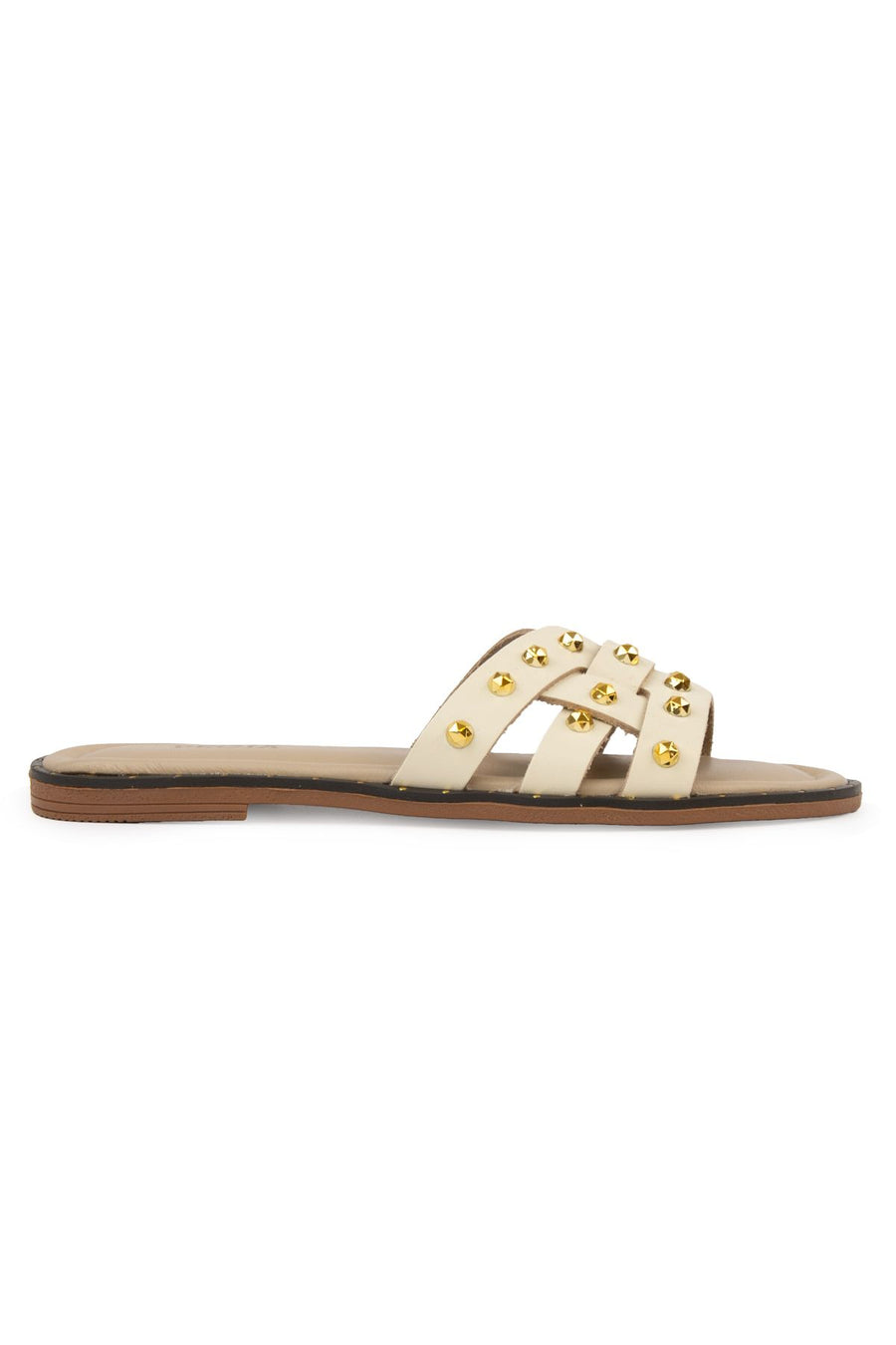 Pegia Leather Women's Slippers DG6058  - Beige