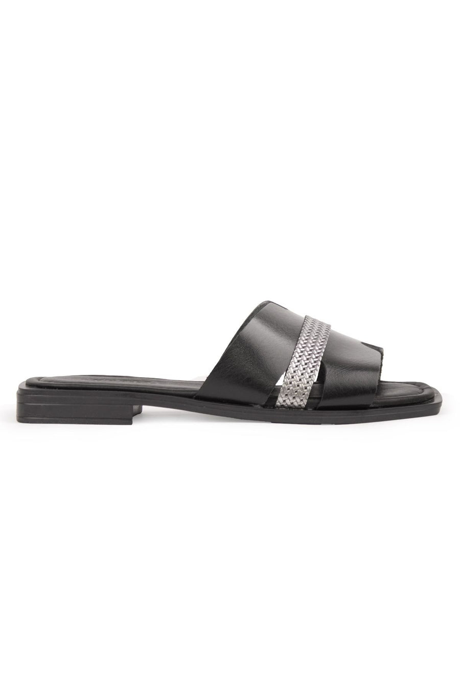 Pegia Genuine Leather Women's Slippers DG6059  - Black