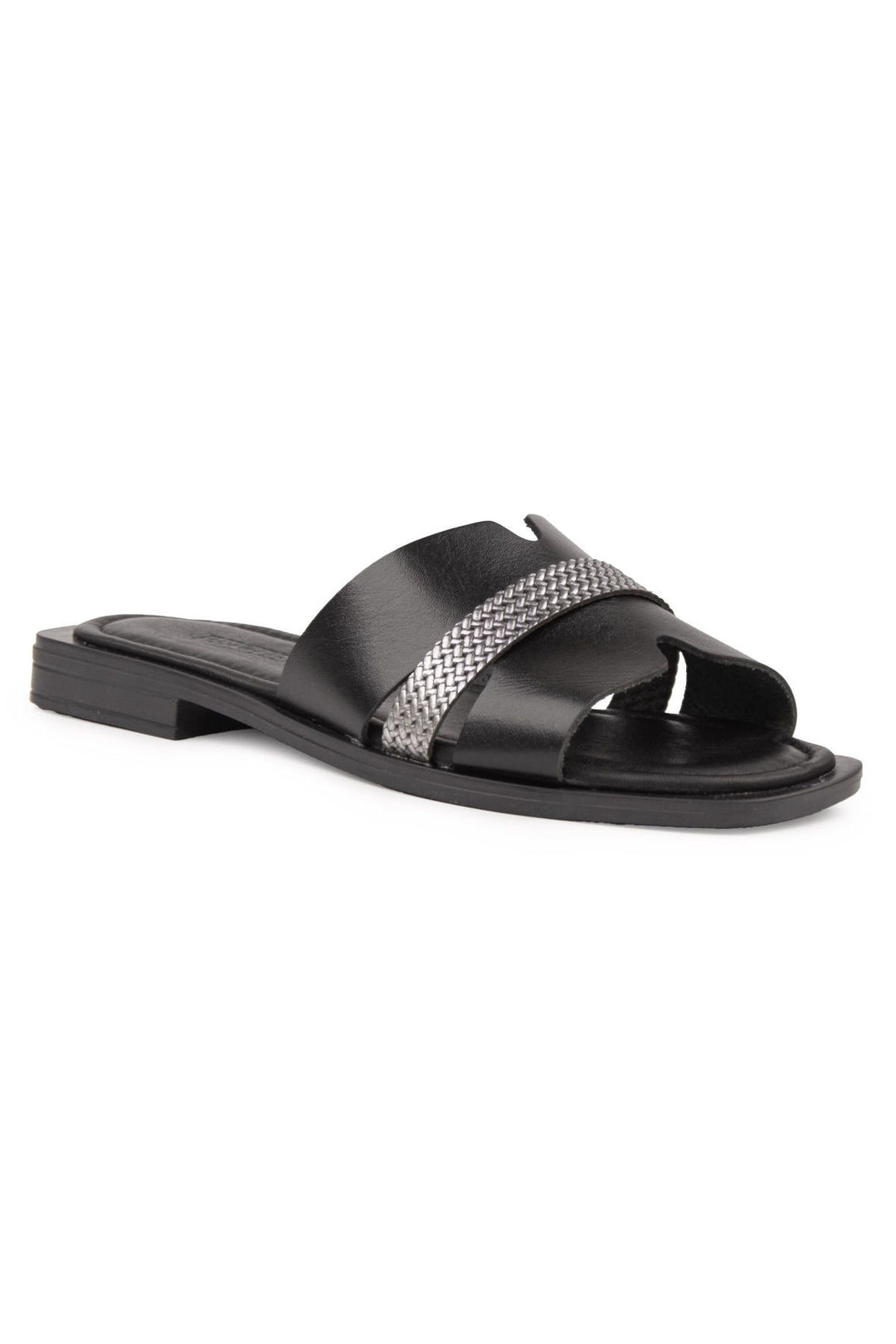 Pegia Genuine Leather Women's Slippers DG6059  - Black
