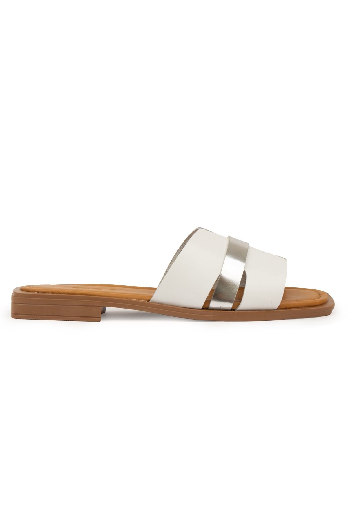 Pegia Genuine Leather Women's Slippers DG6059  - White