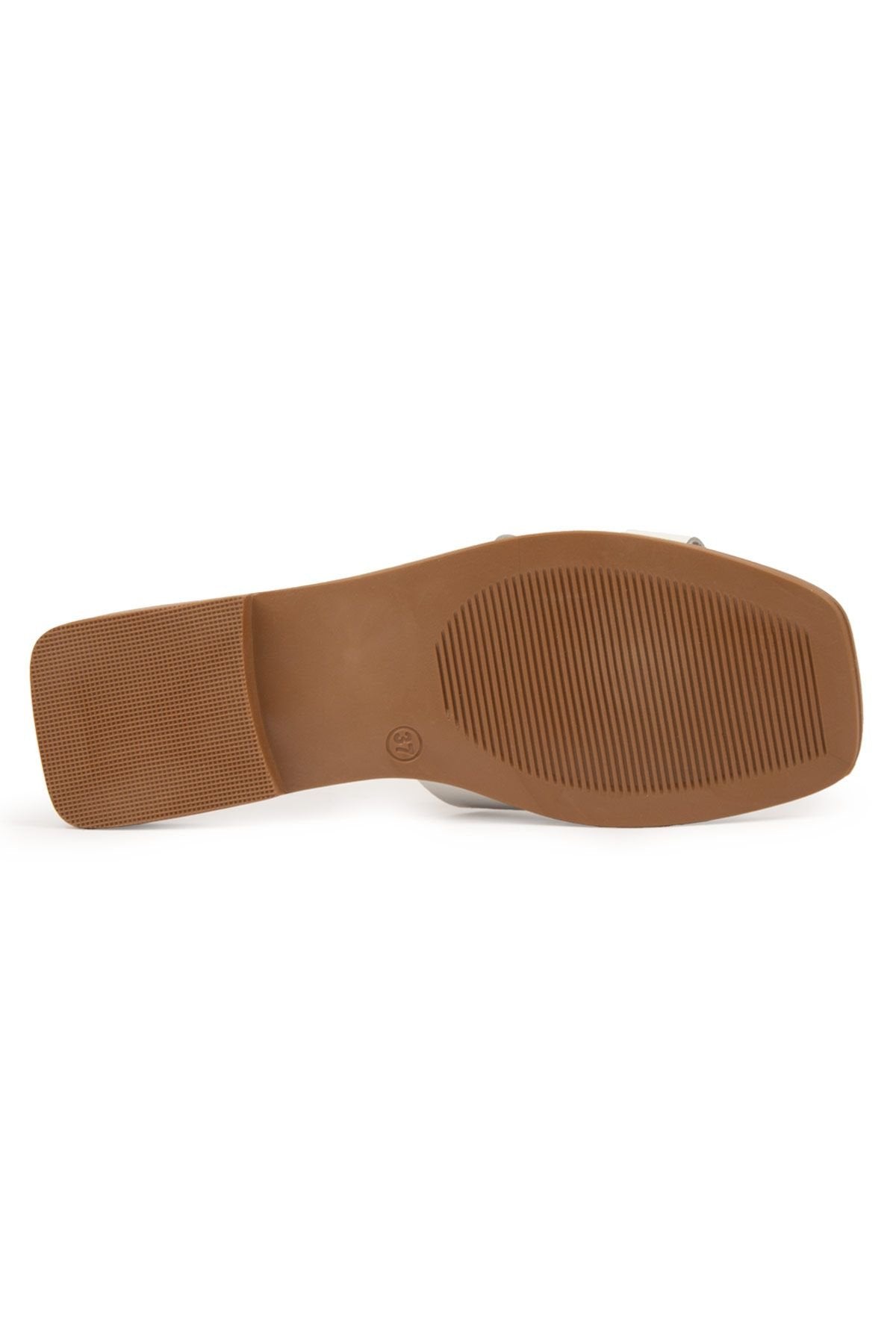 Pegia Genuine Leather Women's Slippers DG6059  - White