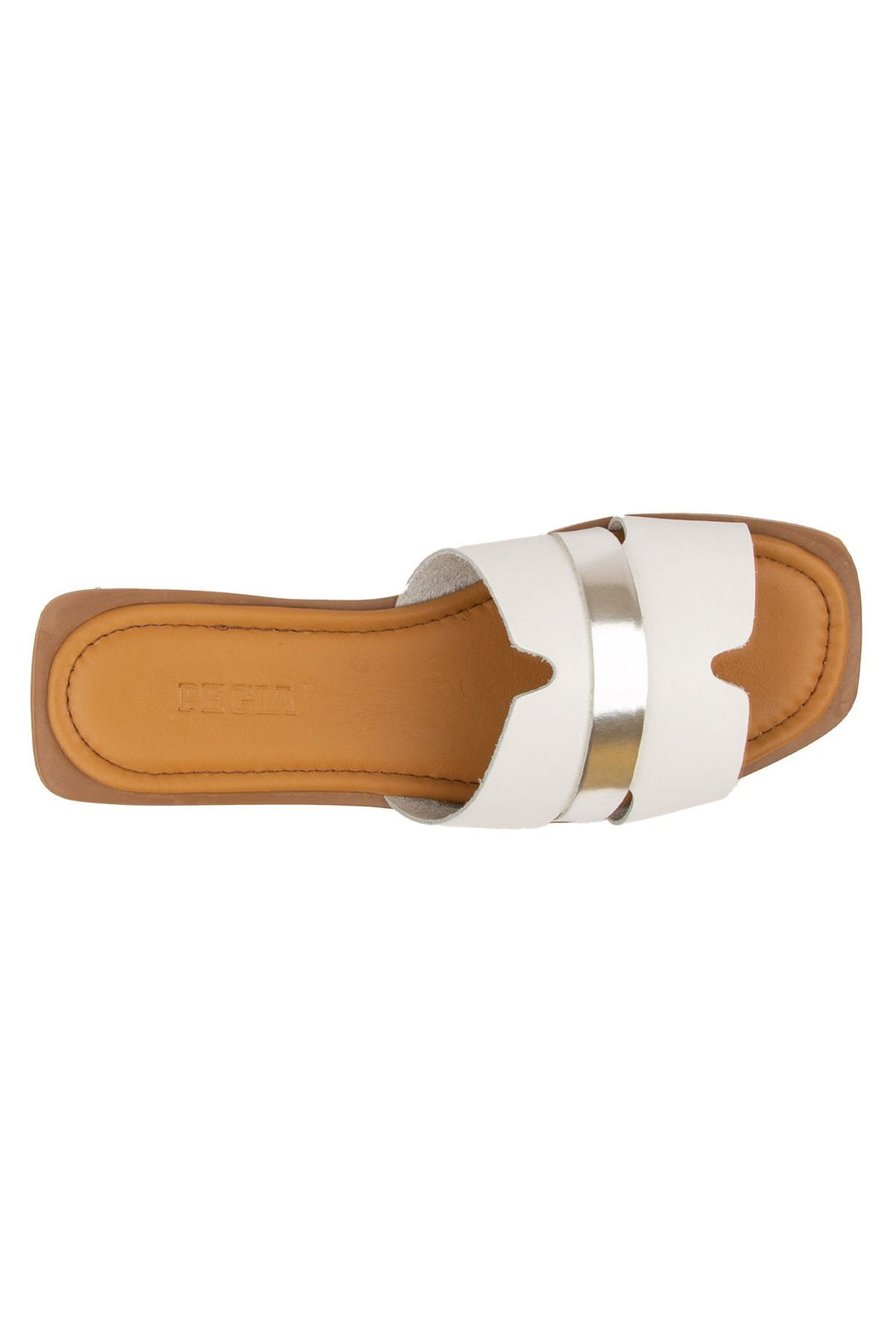 Pegia Genuine Leather Women's Slippers DG6059  - White