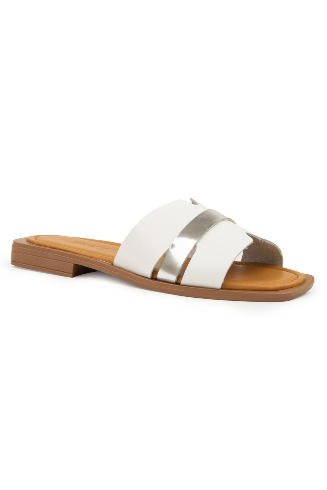Pegia Genuine Leather Women's Slippers DG6059  - White
