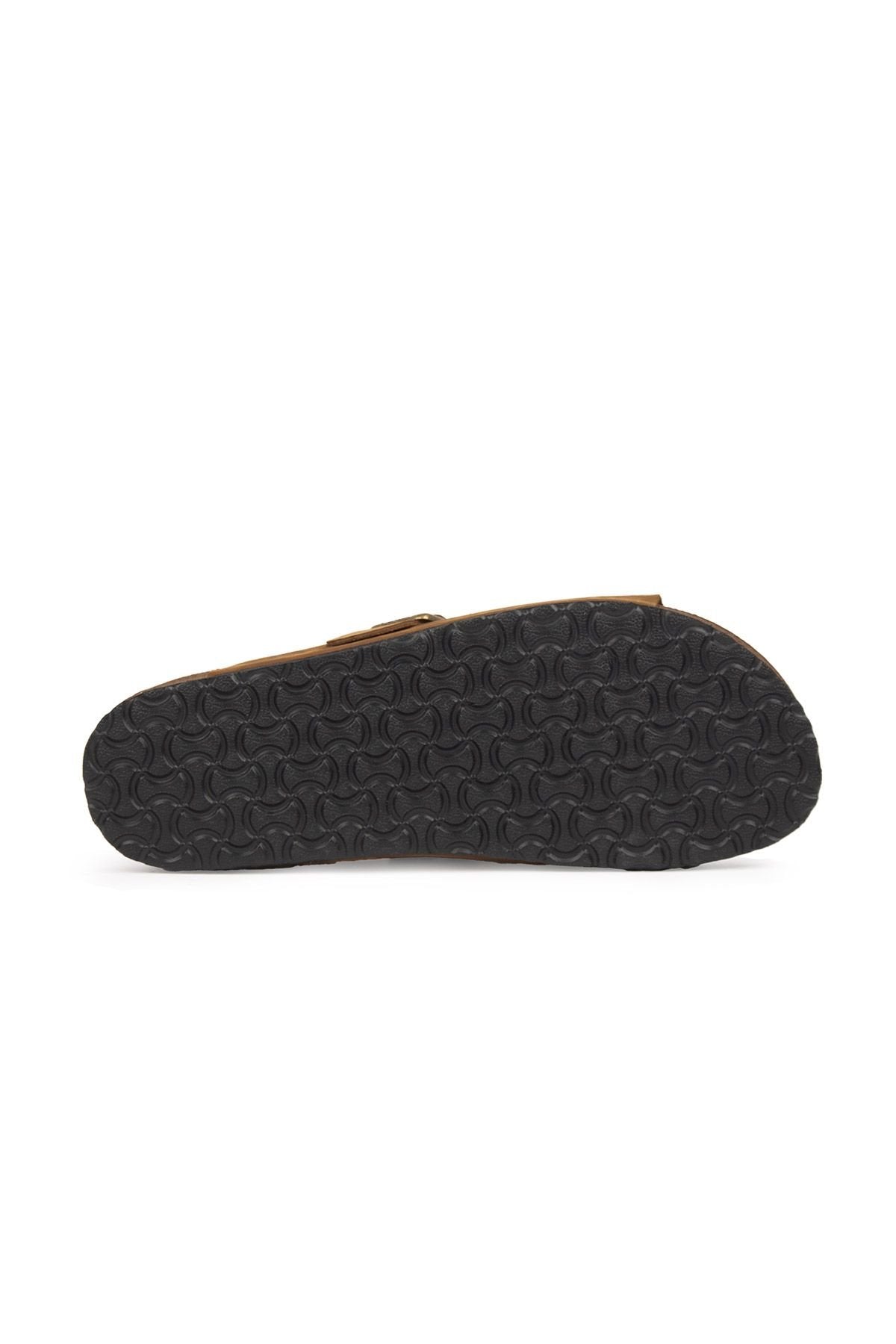 Pegia Women's Leather Buckled Slippers 215546  - Chestnut