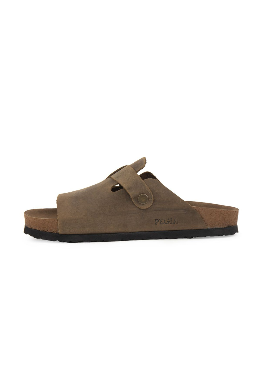 Pegia Women's Leather Buckled Slippers 215546  - Stone