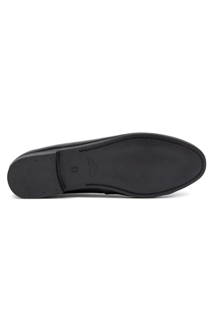 Pegia Genuine Leather Classic Flats DG6050  - Black