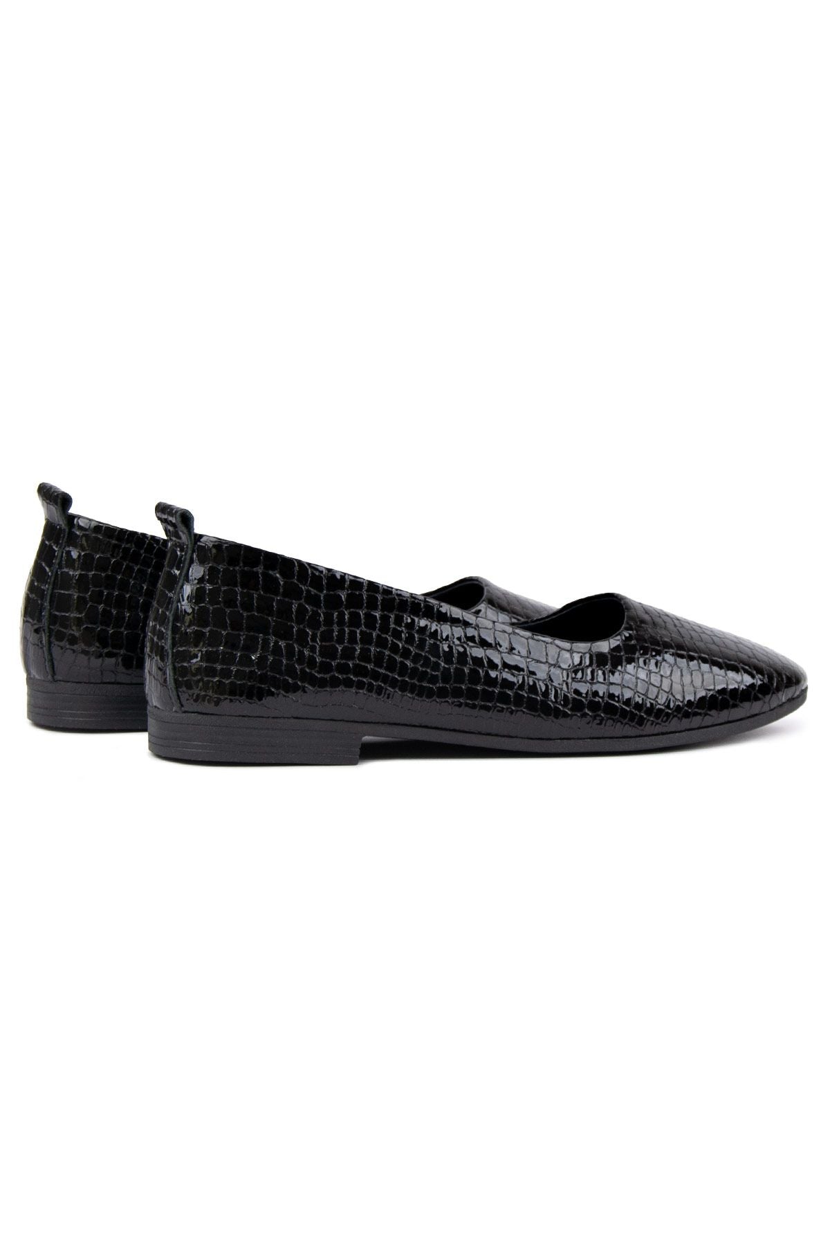 Pegia Genuine Leather Classic Flats DG6050  - Black