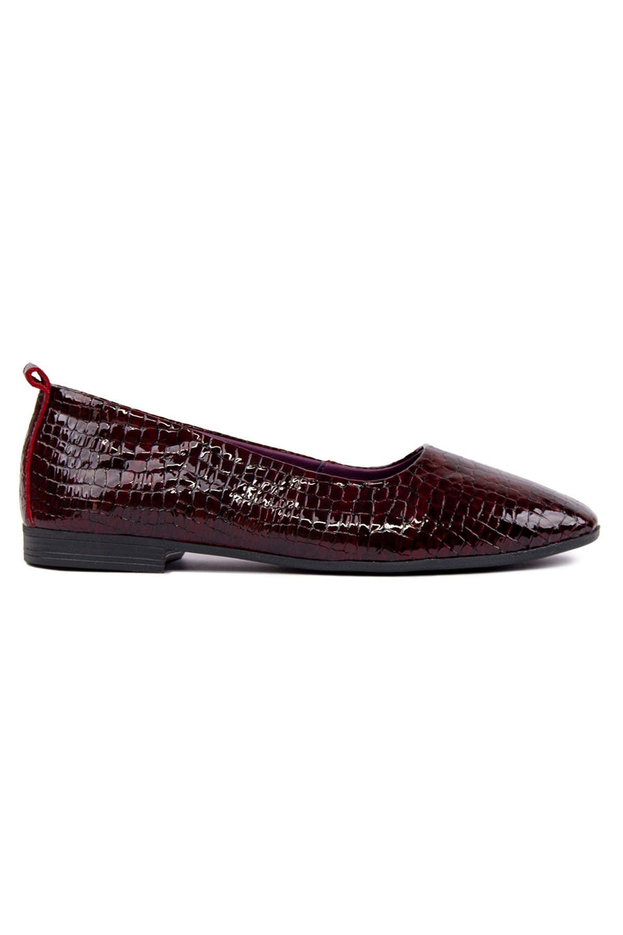 Pegia Genuine Leather Classic Flats DG6050  - Burgundy