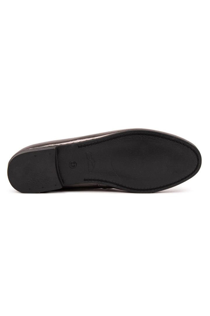 Pegia Genuine Leather Classic Flats DG6050  - Platinum