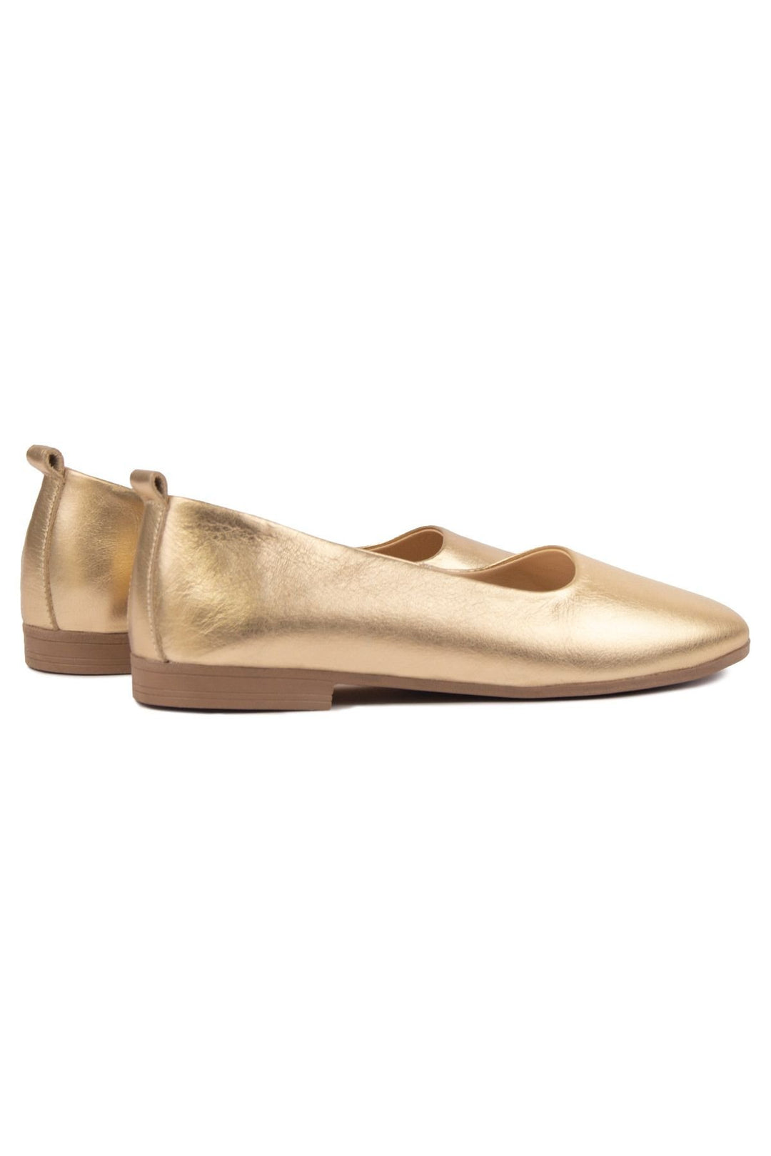 Pegia Genuine Leather Classic Flats DG6050  - Gold