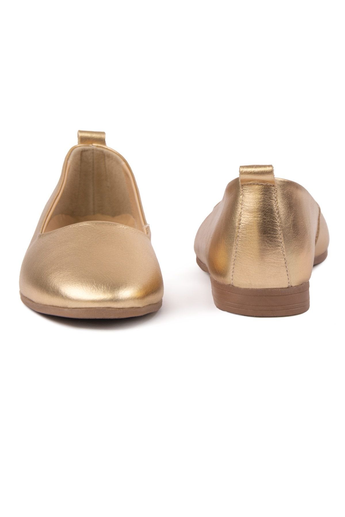 Pegia Genuine Leather Classic Flats DG6050  - Gold
