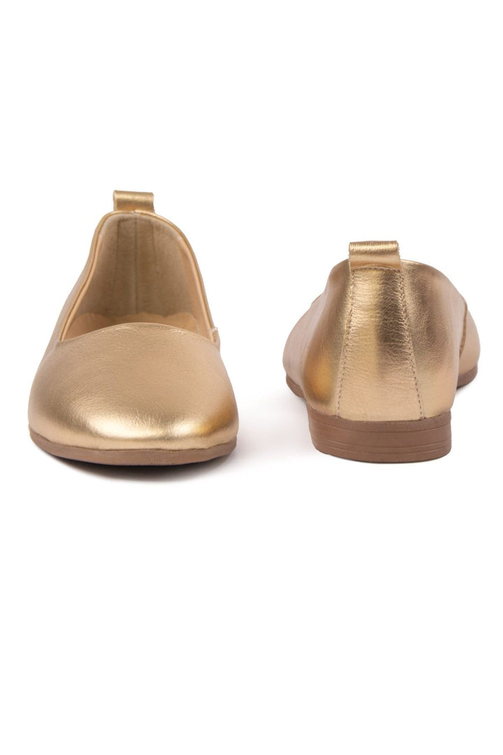 Pegia Genuine Leather Classic Flats DG6050  - Gold