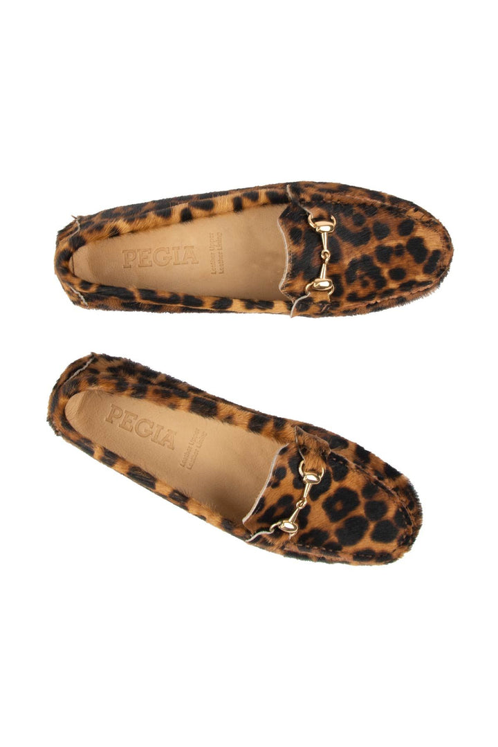 Pegia Genuine Leather Loafers 700918  - Chestnut