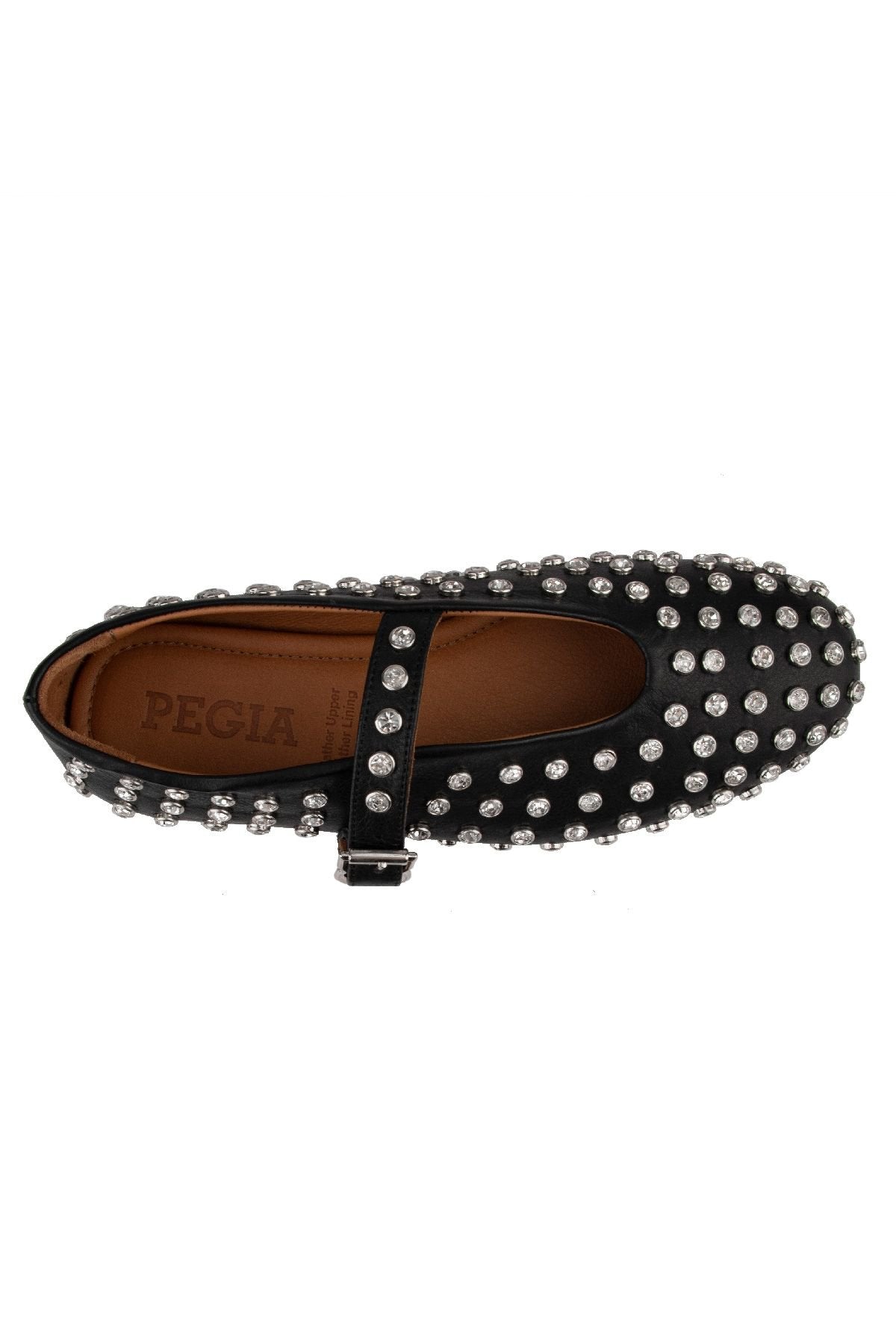 Pegia Women's Leather Ballet Shoes 700955  - Black