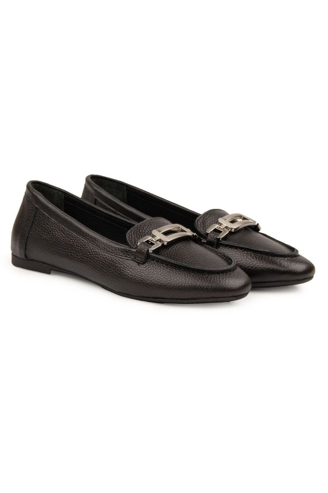 Pegia Genuine Leather Women's Loafers DG6045  - Black