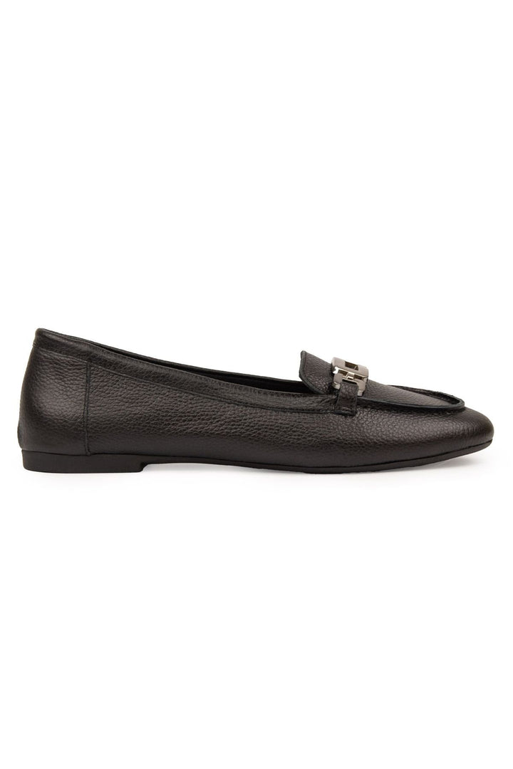 Pegia Genuine Leather Women's Loafers DG6045  - Black