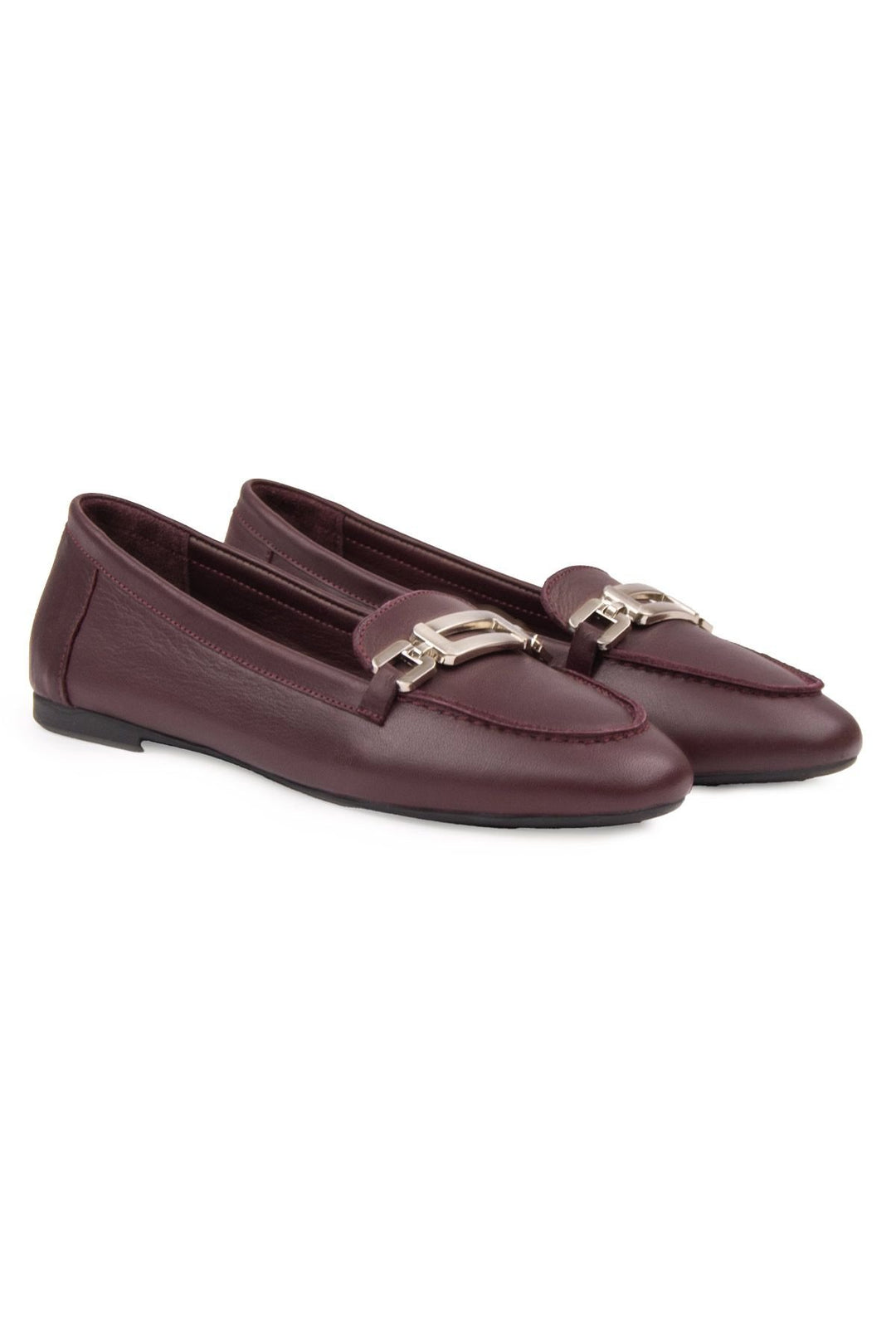 Pegia Genuine Leather Women's Loafers DG6045  - Burgundy