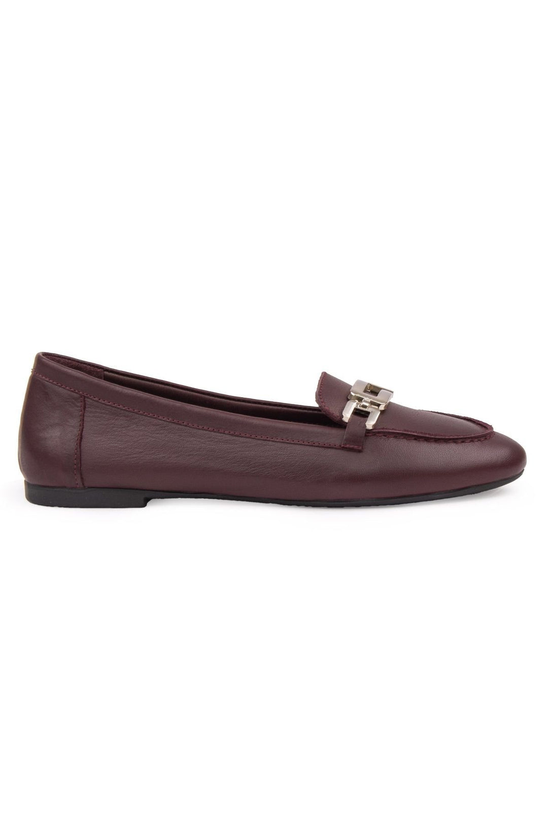 Pegia Genuine Leather Women's Loafers DG6045  - Burgundy