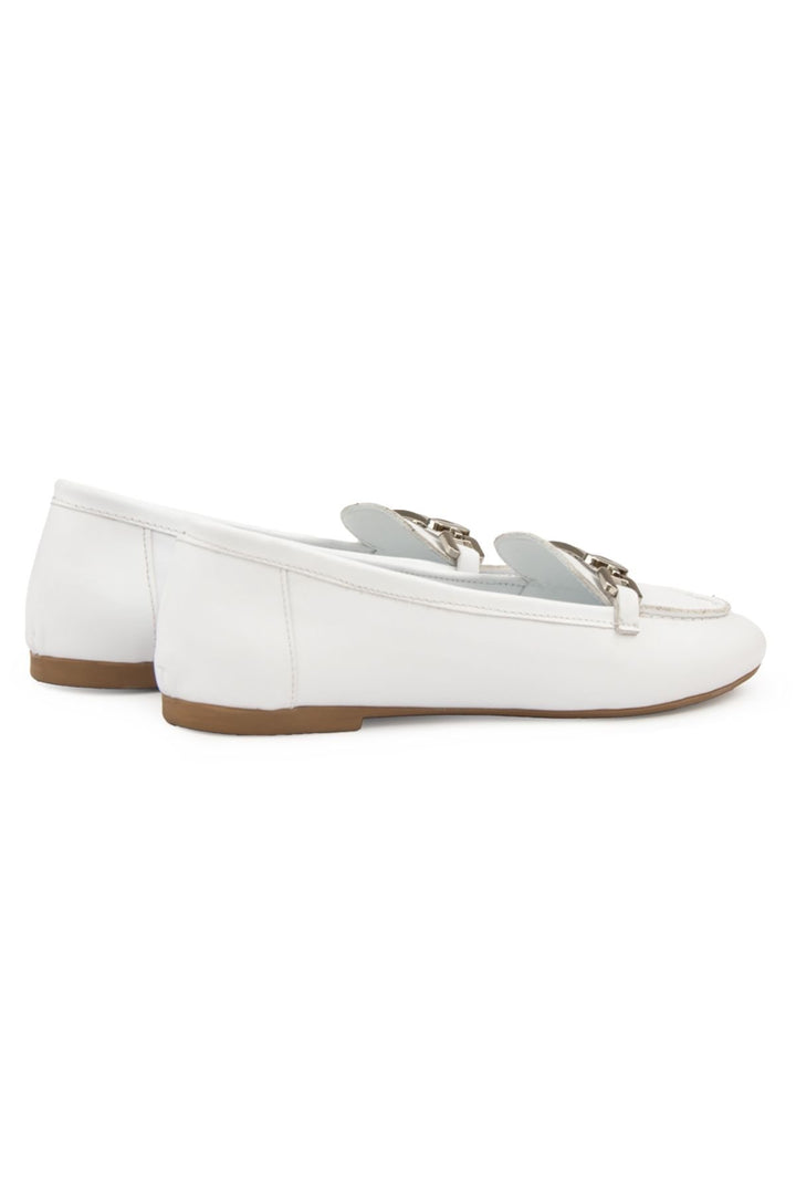 Pegia Genuine Leather Women's Loafers DG6045  - White