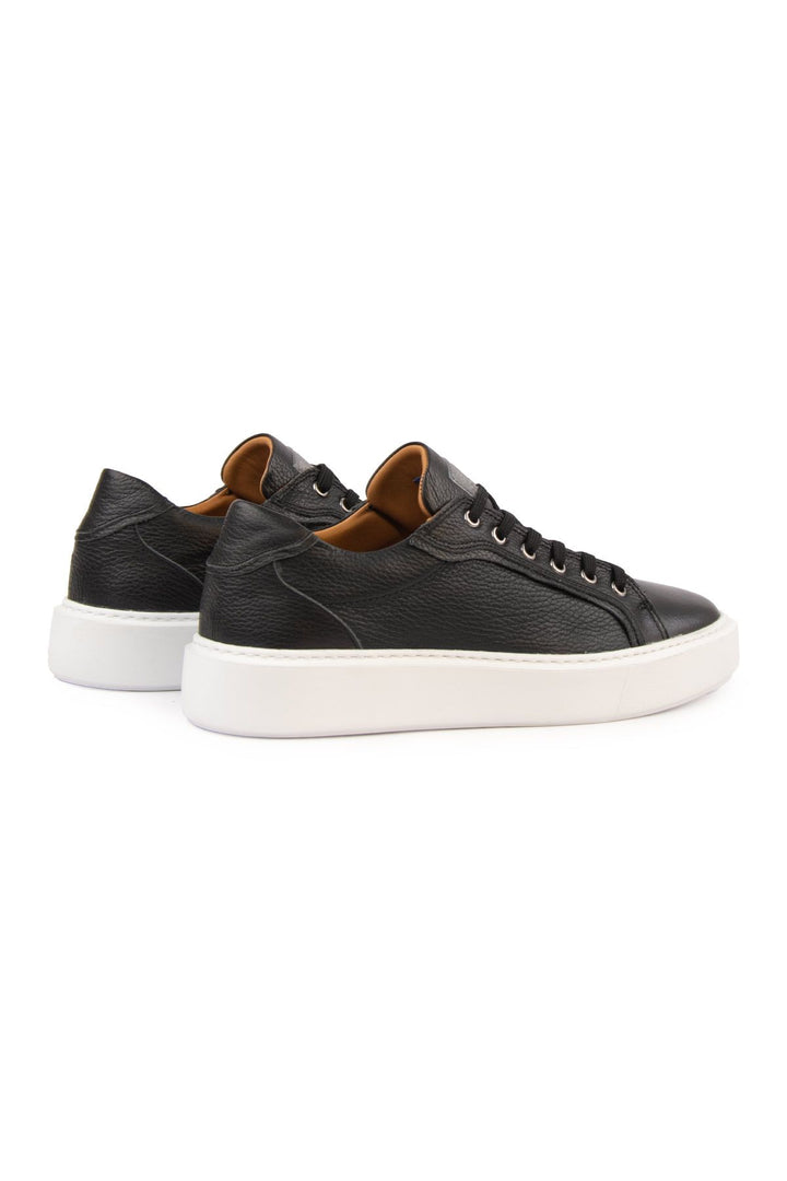 Pegia Genuine Floater Leather Sneakers 500971  - Black