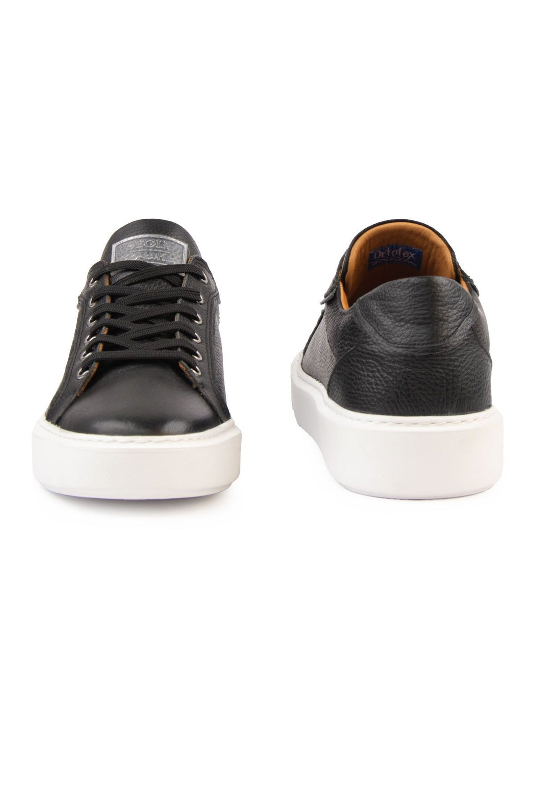 Pegia Genuine Floater Leather Sneakers 500971  - Black