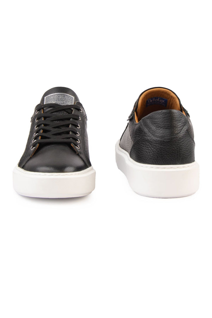 Pegia Genuine Floater Leather Sneakers 500971  - Black
