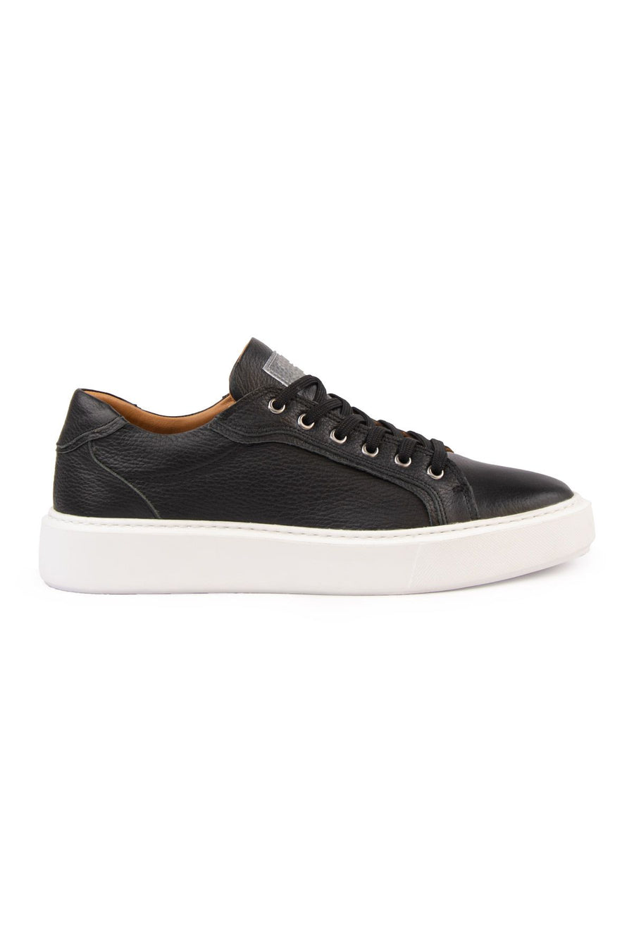 Pegia Genuine Floater Leather Sneakers 500971  - Black