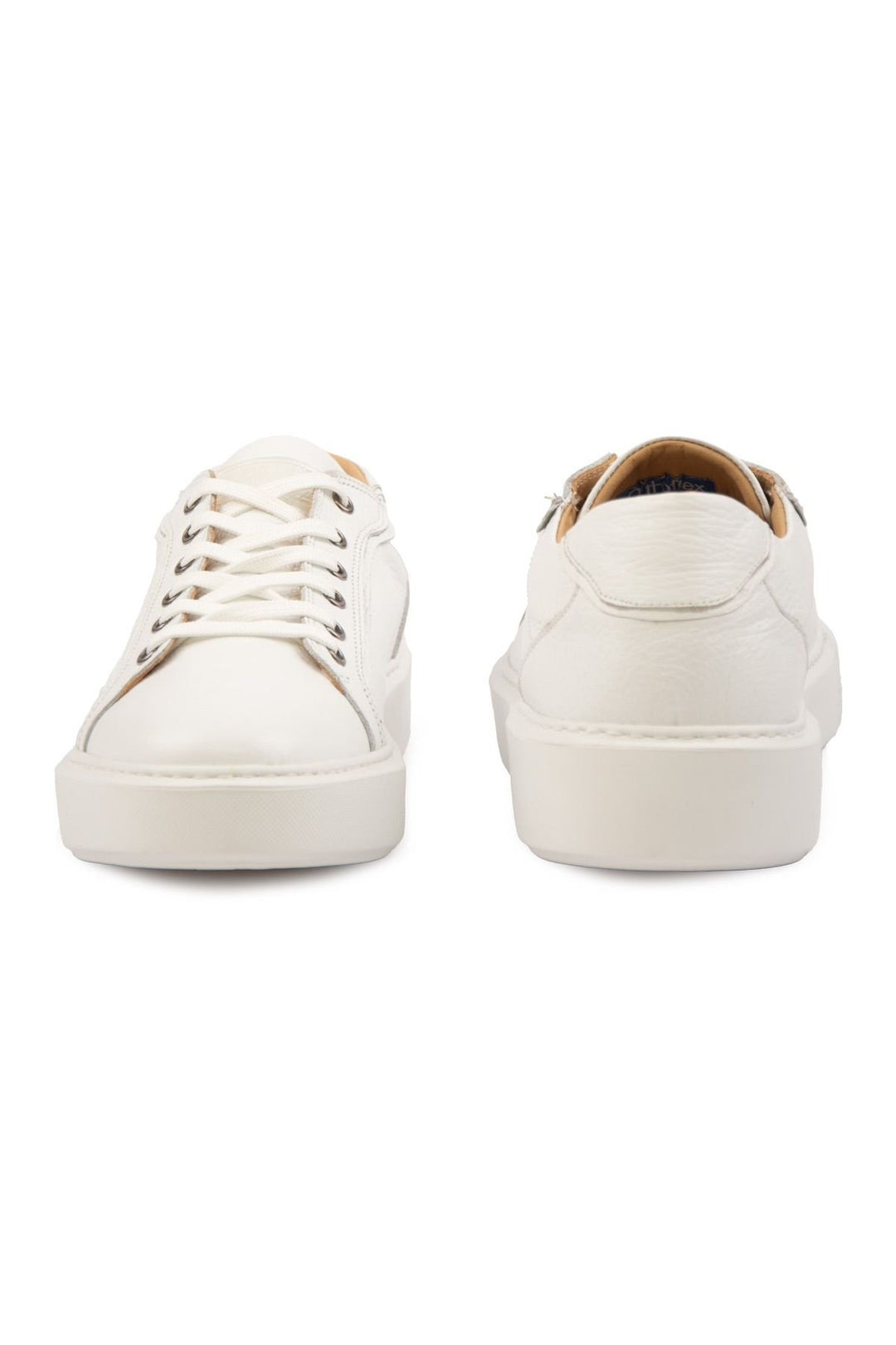 Pegia Genuine Floater Leather Sneakers 500971  - White